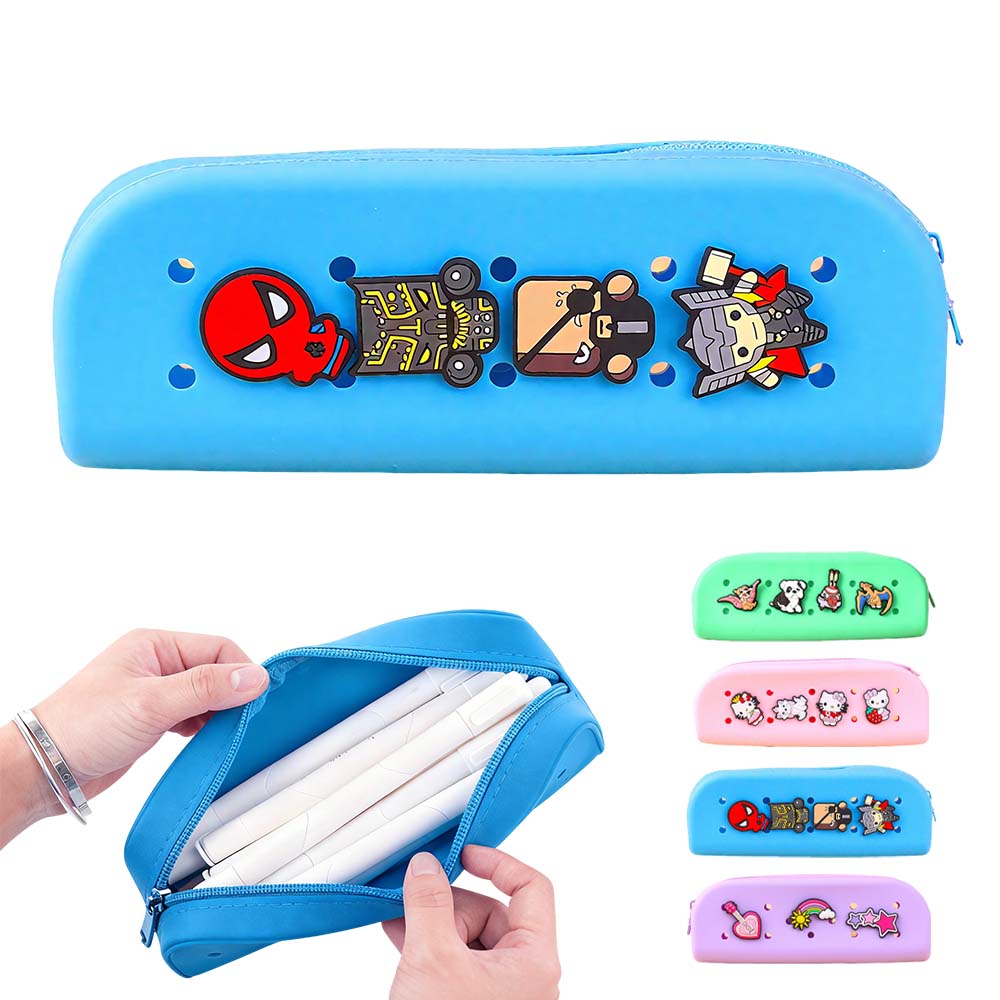 루베이 내구성 실리콘 필통 개성배합 액세서리 다용도 수납 화장품/학용품/여행용품, 1개, 푸른 색 7,900원