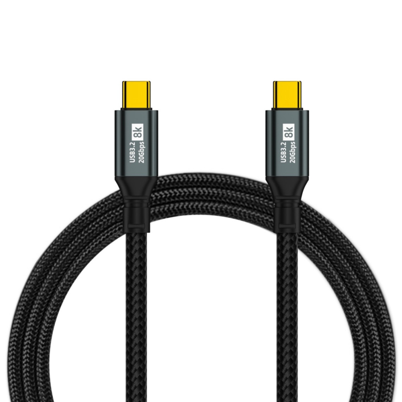 USB 3.2 GEN2 20Gbps C타입 외장 하드 메모리 데이터 고속 충전 케이블 PD 100W, 1개, 150cm, 블랙 10,880원