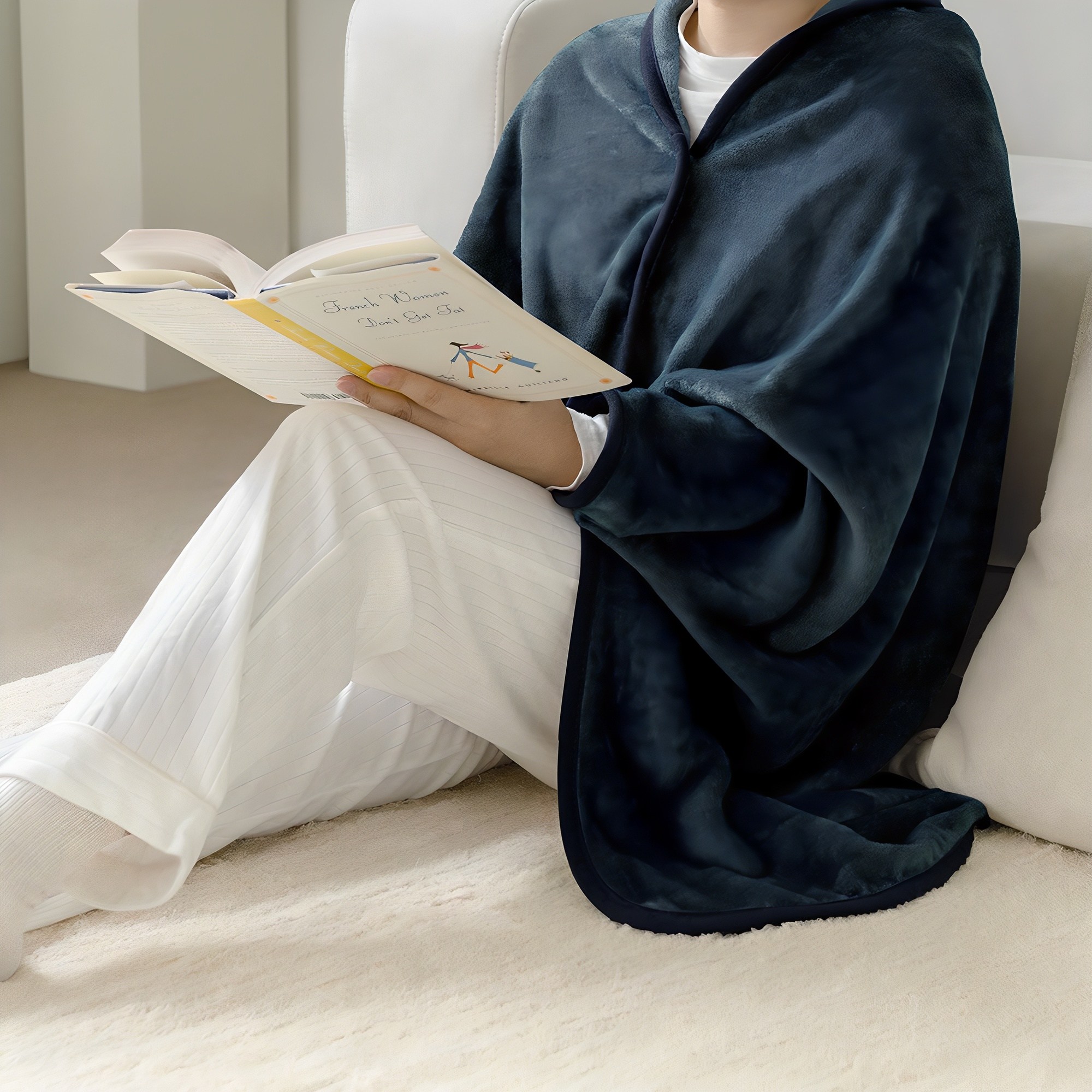 더자리 포시즌 웨어러블 오버랩 똑딱 담요 7,980원