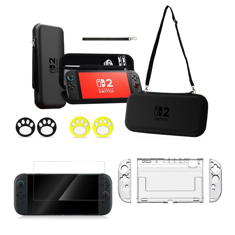 아싸라봉 닌텐도 스위치2 젤리 TPU 케이스 파우치 강화유리 7종 찐패키지 스타터 올인원세트, 1세트, 블랙, SW2-ZZIN7PKG 20,900원