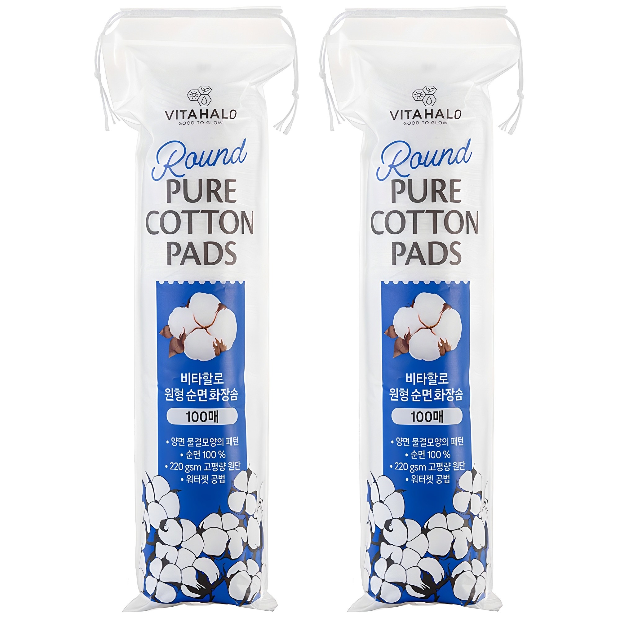 비타할로 무형광 도톰한 원형 순면 화장솜 3,940원