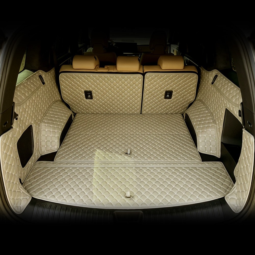 싼타페MX5 전용 컨셉토 3D 가죽 퀼팅 풀커버 트렁크매트 풀세트, 베이지 143,000원
