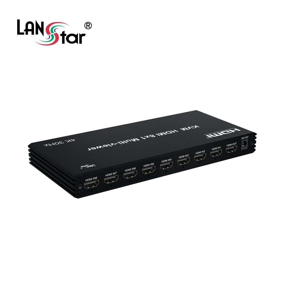 LANstar 8x1 KVM HDMI멀티뷰어 화면분할기 LS-M8TS 360,000원