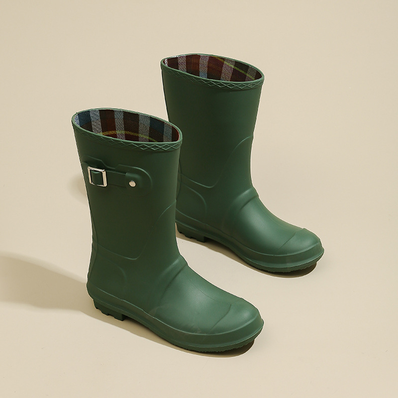 스멜모리 여성 미끄럼방지 미들 패션 레인부츠 10,900원