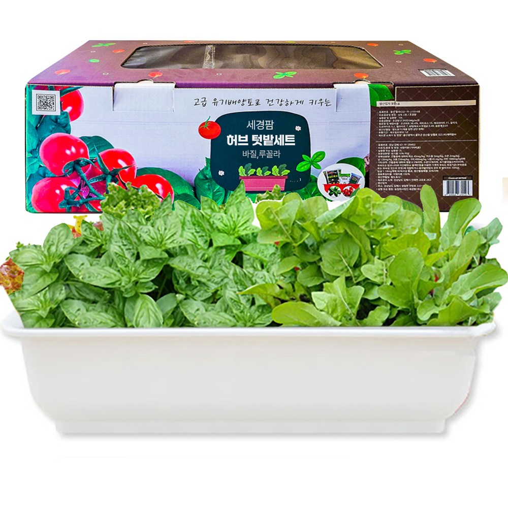 세경팜 허브텃밭세트(바질,루꼴라) 씨앗 키우기 28,000원