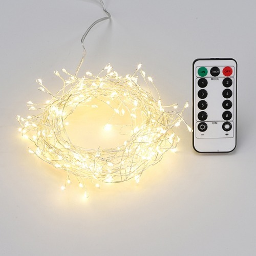 LED 트리전구 와이어 50구 투명선 8기능 리모컨 USB타입 크리스마스 트리조명 줄조명 지네전구, 1개 6,200원