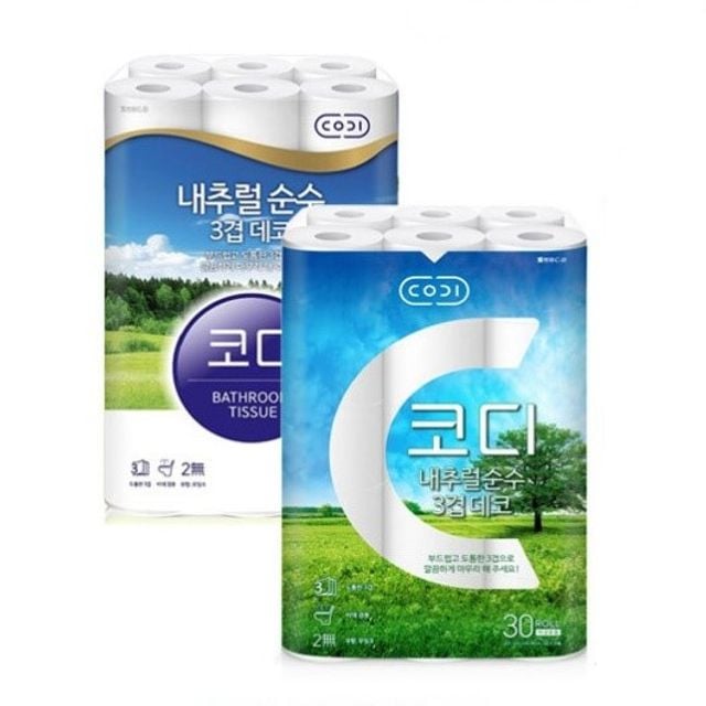 코디 내추럴 순수3겹데코 20m*30롤, 1개, 30개입 22,860원