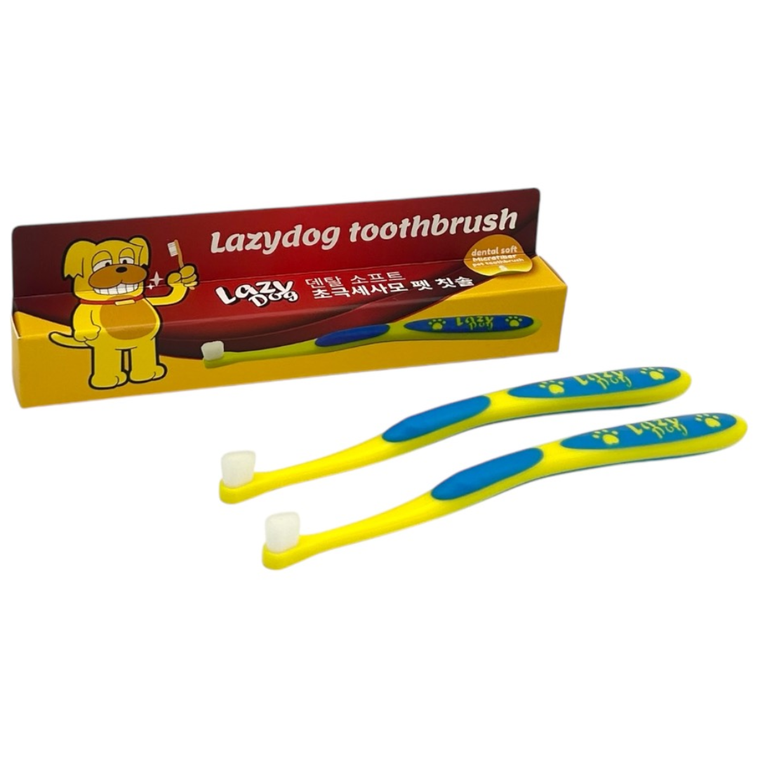 잇몸 보호를 위한 초 극세사모 펫 칫솔 강아지 고양이 치석 관리 레이지독 칫솔(S/M) 5,850원