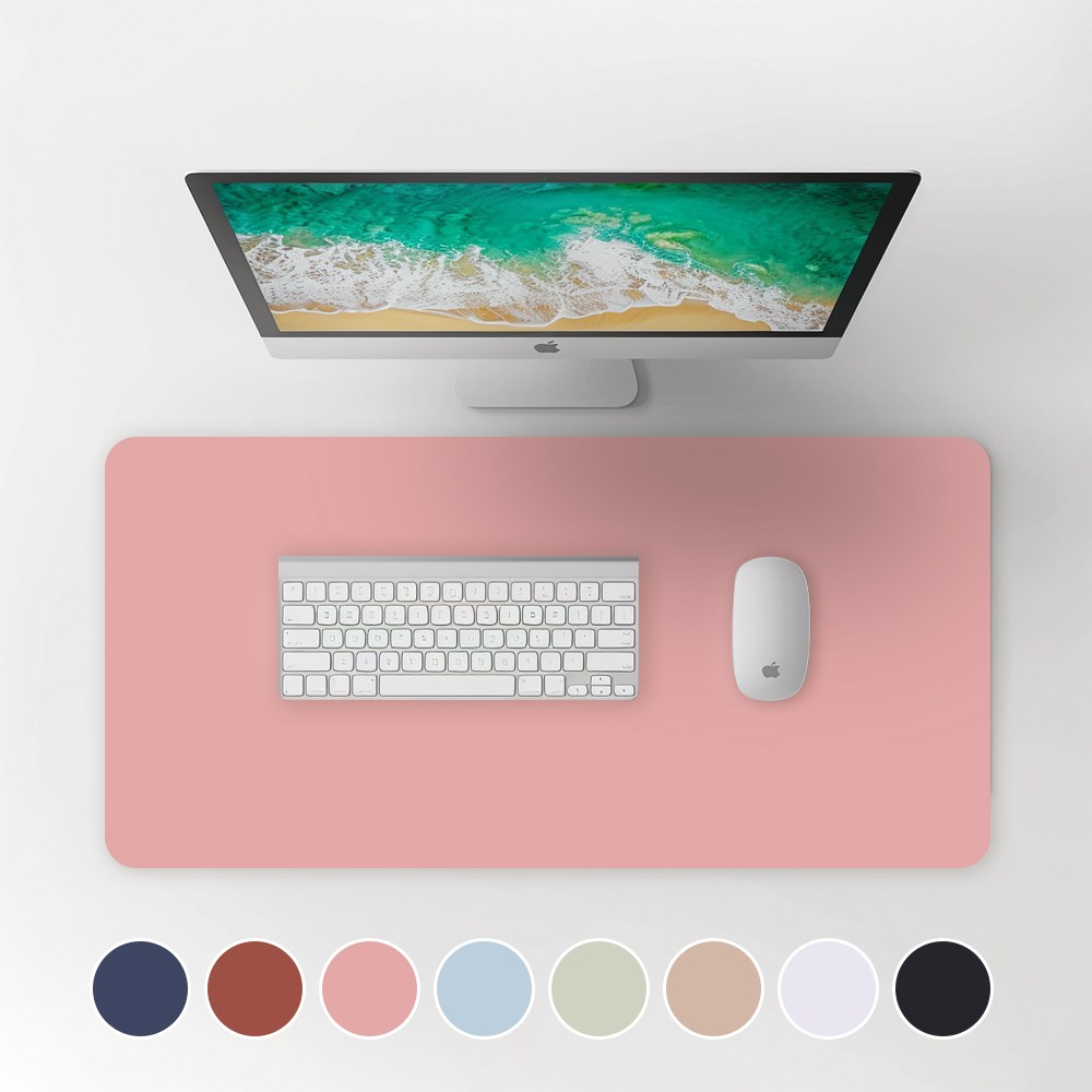 PULU 가죽 마우스 패드 데스크 방수 논슬립 와이드 대형 책상 마우스 장패드, 핑크 8,800원