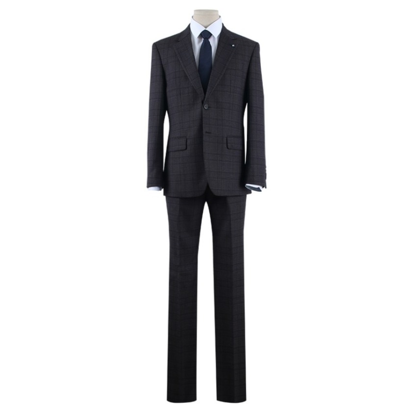 사계절 모직 브라운 체크 정장세트 TSU315064 325,000원