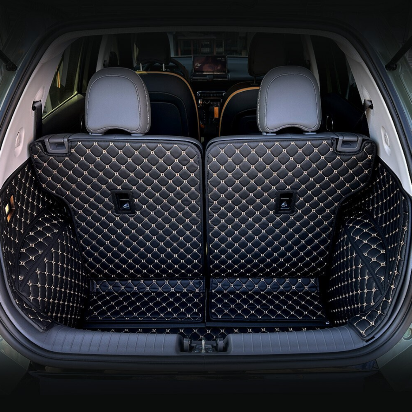 알브이모터스 가죽 퀼팅 더뉴 캐스퍼 가솔린 등커버 트렁크 매트 (캐스퍼 가솔린 호환 인스퍼레이션), 브라운 62,000원