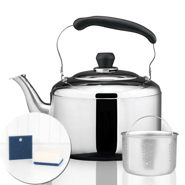 쿡차미 스텐 휘슬 차망 주전자 5L+다목적 스폰지 2P 20,900원