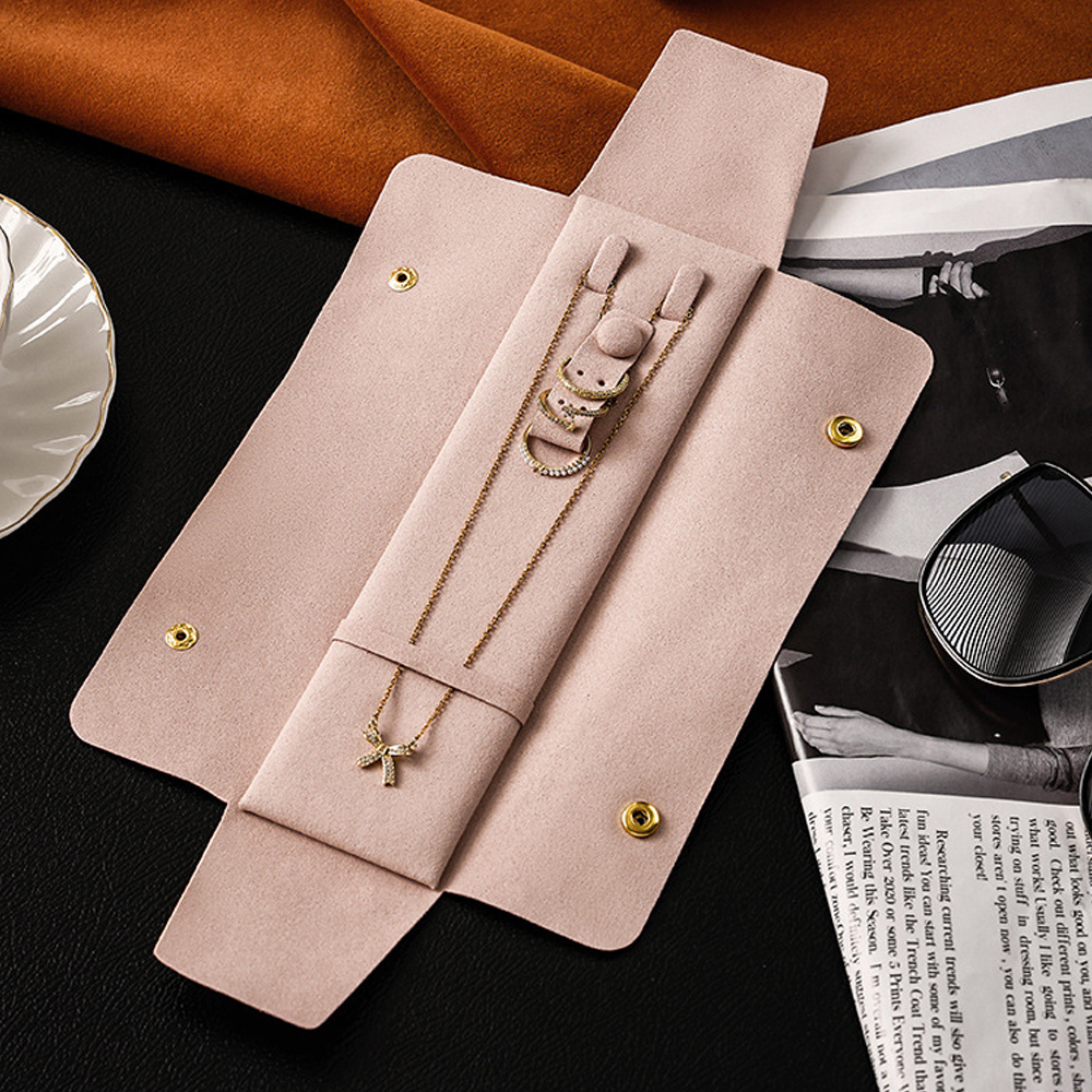 소유공간 휴대용 주얼리 롤 파우치 인조 스웨이드 목걸이 보관 케이스 스냅형 FREE(21 x 13 x 9 cm) S265-0133 12,900원