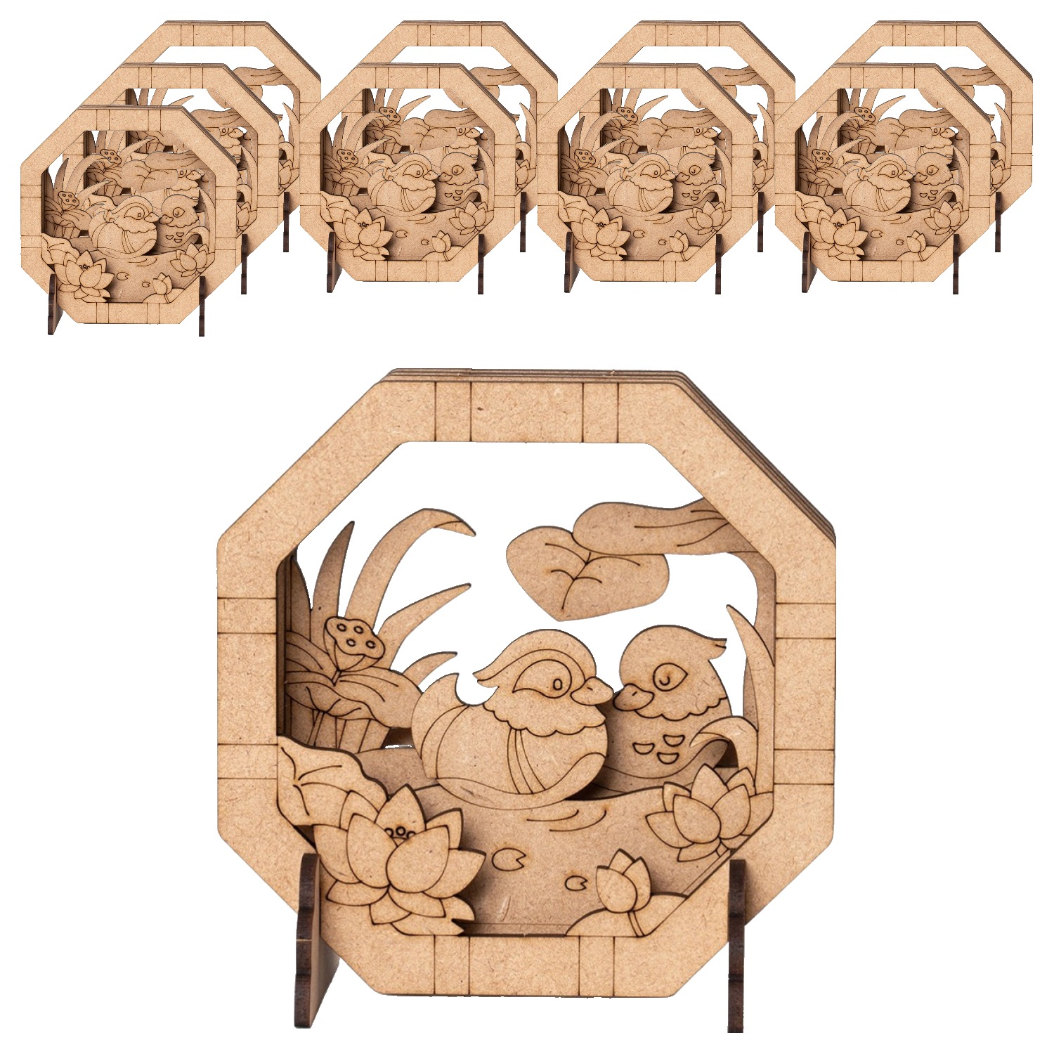 민화샵 우드시어터 UDPWD0584, 10개, 원앙도 21,600원