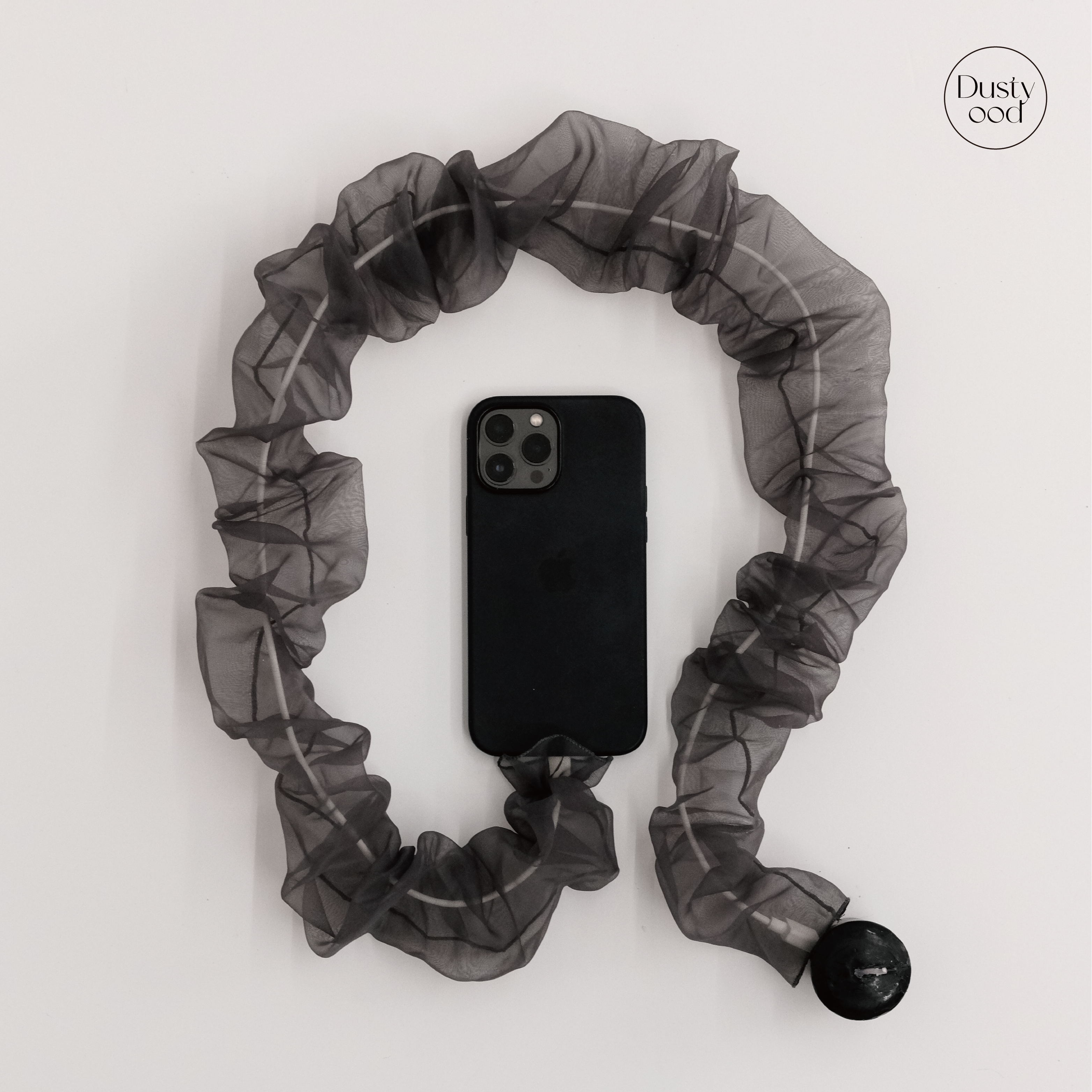 [더스티우드] 다크그레이 오간자 충전기 케이블 커버 코드삭스 인테리어 소품 10,500원