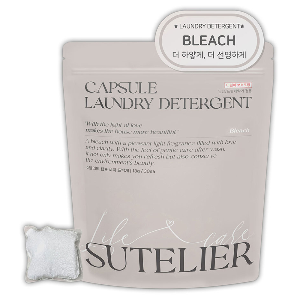 수뜰리에 고농축 캡슐 표백제 390g, 1개, 30개입 10,900원