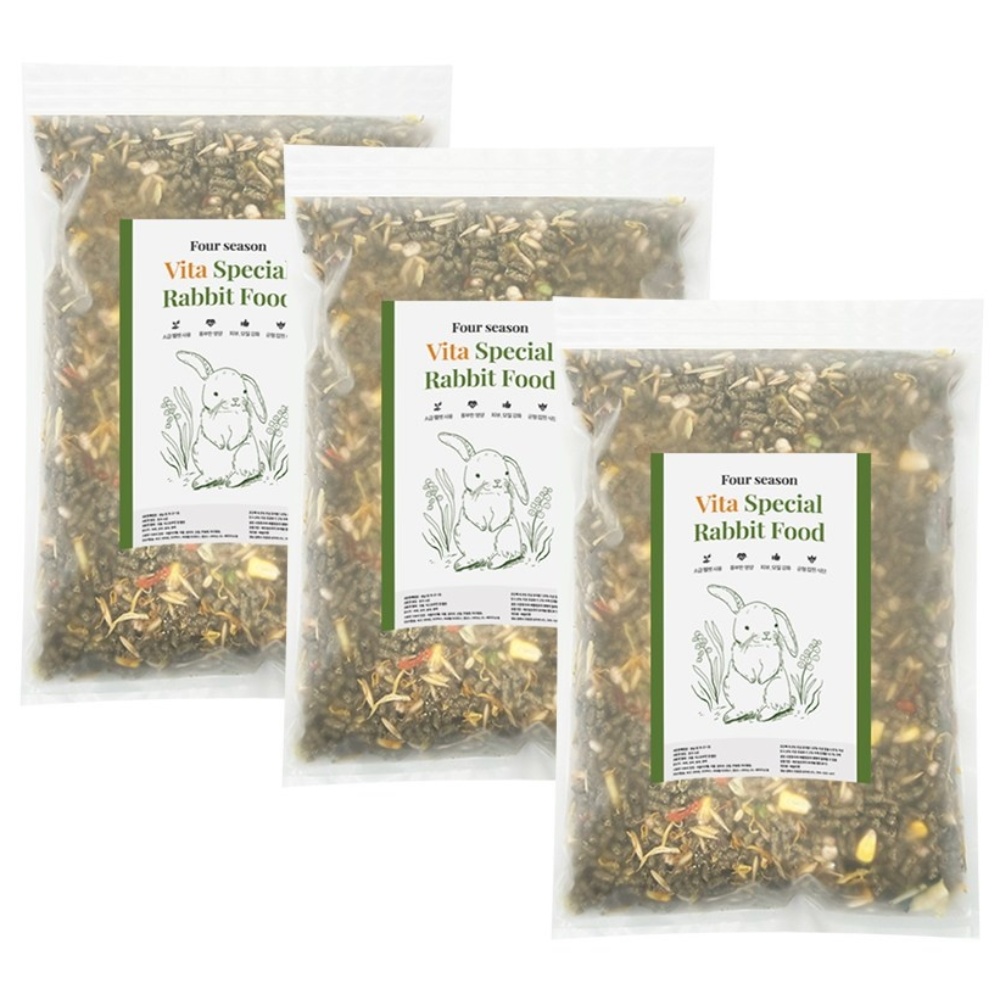 포시즌 비타 스페셜 래빗 푸드 토끼 사료, 3개, 1kg 19,800원