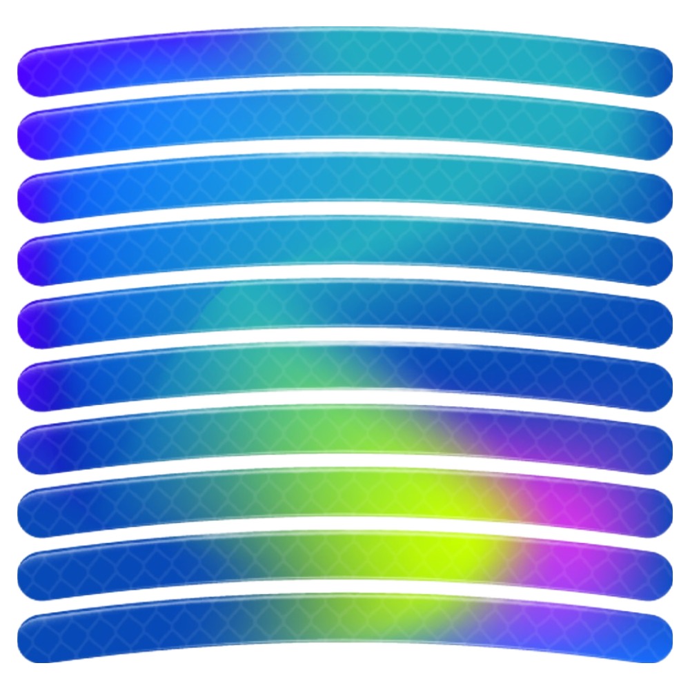 스코라 야간 시인성 휠 반사 스티커 오로라 블루 7mm x 9cm 40p 4,650원