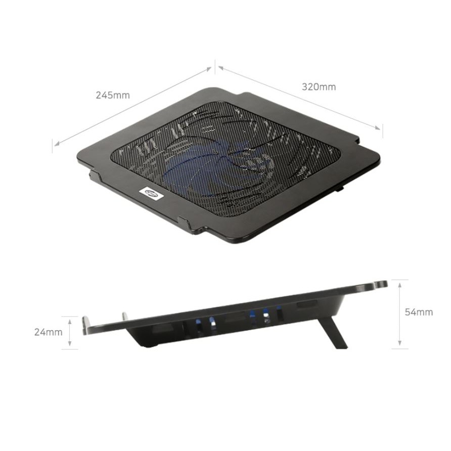 노트북 120mm 쿨링팬 패드 거치대 15.6인치 USB전원 노트북 받침대 스탠드 높이조절, 1개, 단일색상 10,000원
