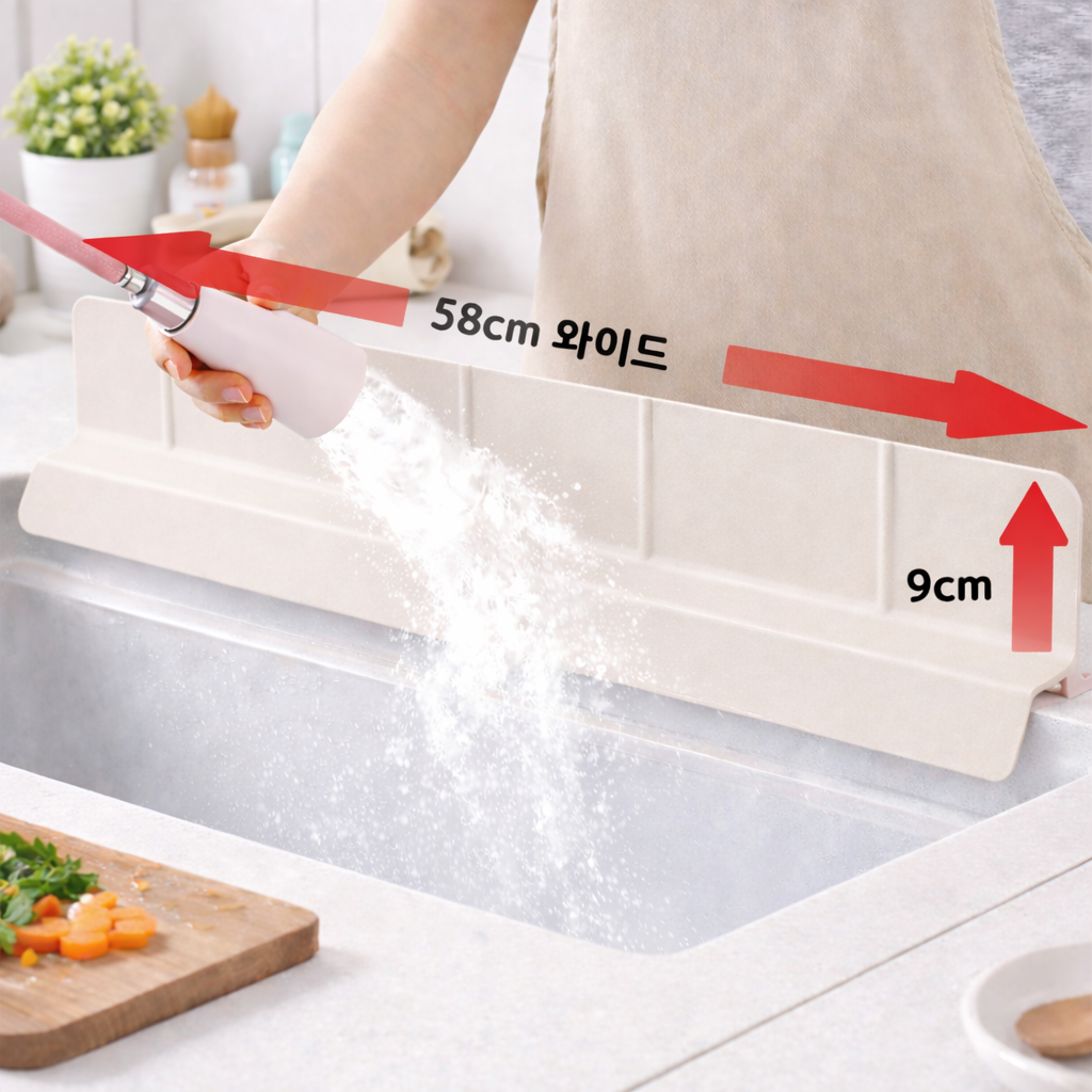 데일온 흡착식 와이드 싱크대물막이, 1개, 살구색 19,700원