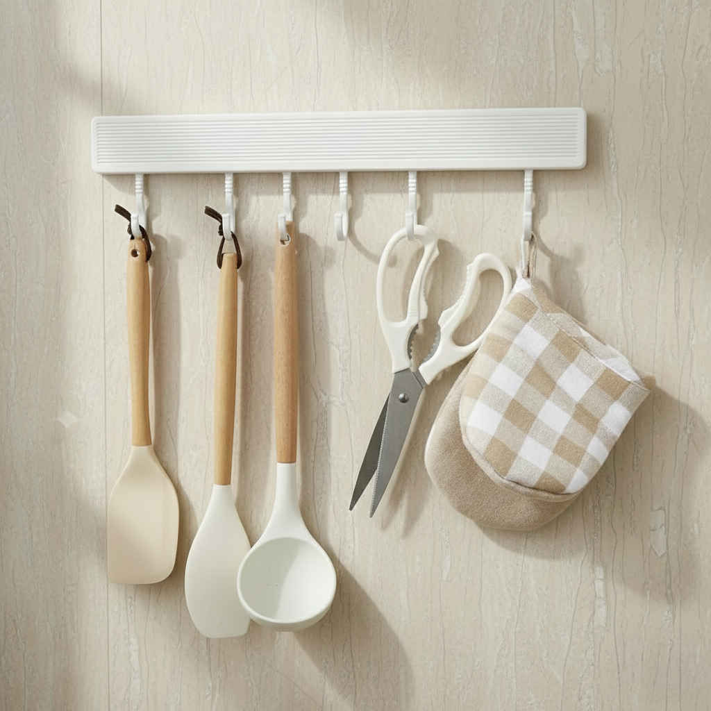 유니트리 이동식 주방 후크행거 랙 부착형 6후크 7,700원