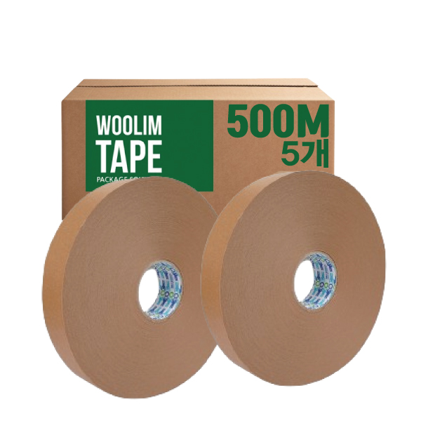 우림 크라프트 테이프 기계용 종이 박스테이프 500M 5개 포장용 69,500원