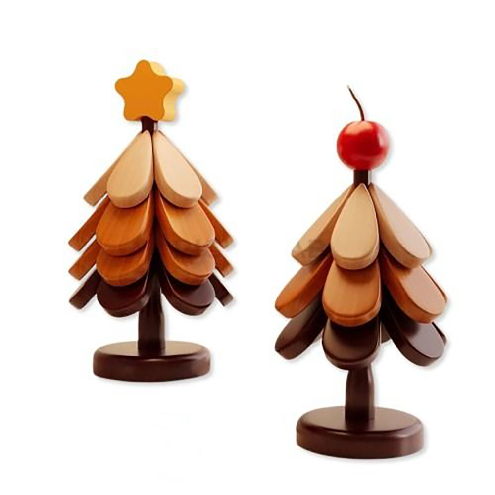 PICKY LAB 원목 트리 냄비받침 세트 우드 냄비받침 주방 테이블 받침 인테리어 소품, 스타 3단, 1세트 13,300원