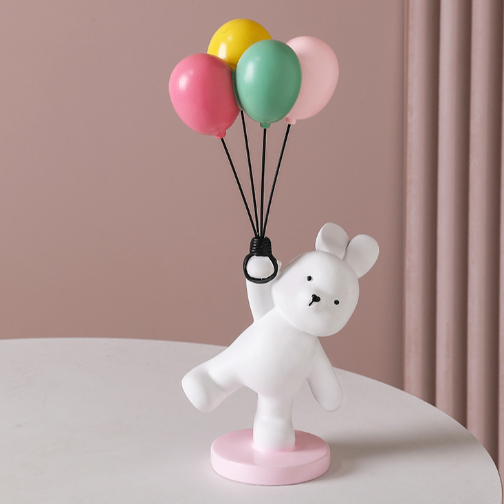 데코트리 풍선 토끼 레진 인테리어 소품 감성 오브제 장식 피규어, 핑크 19,800원