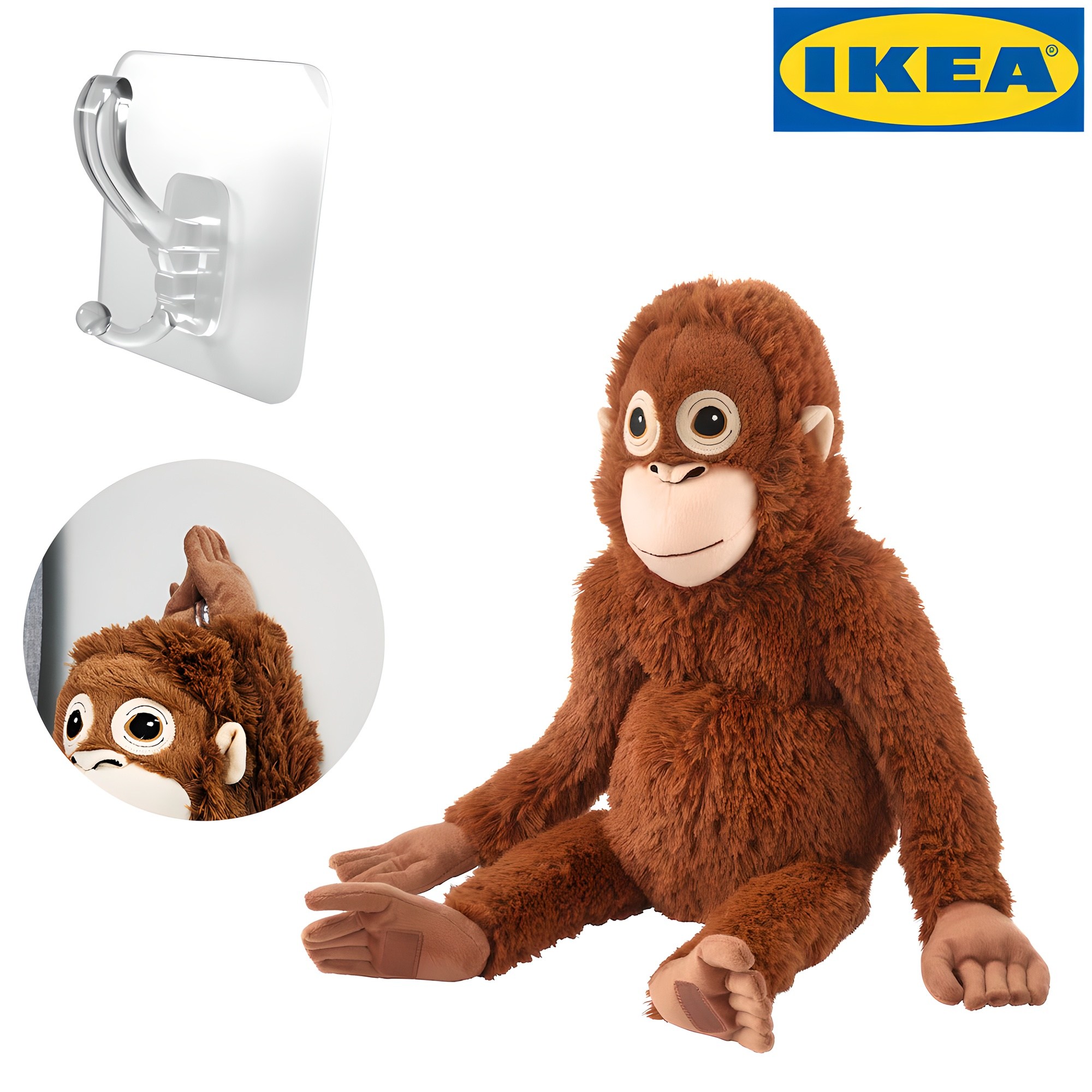이케아 오랑우탄 애착인형 + 모다미 걸이후크, 1세트 21,900원