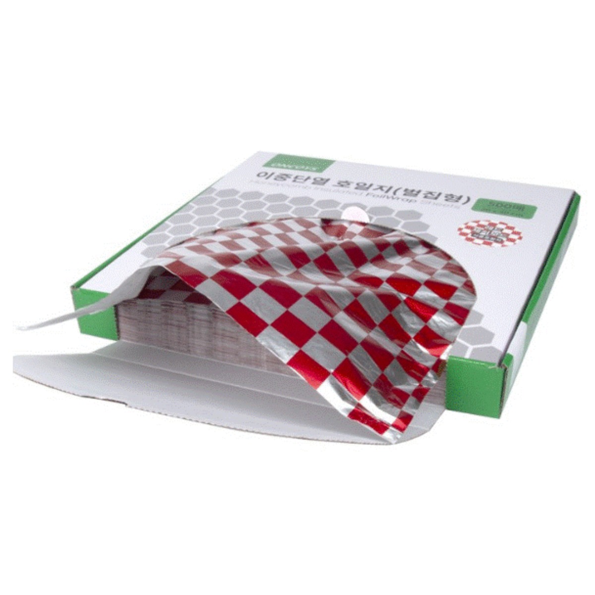 레드 체커보드 벌집 이중 호일지 식품 포장지 500장 수제 햄버거 샌드위치 베이커리 초콜릿 포장지 크리스마스 57,000원