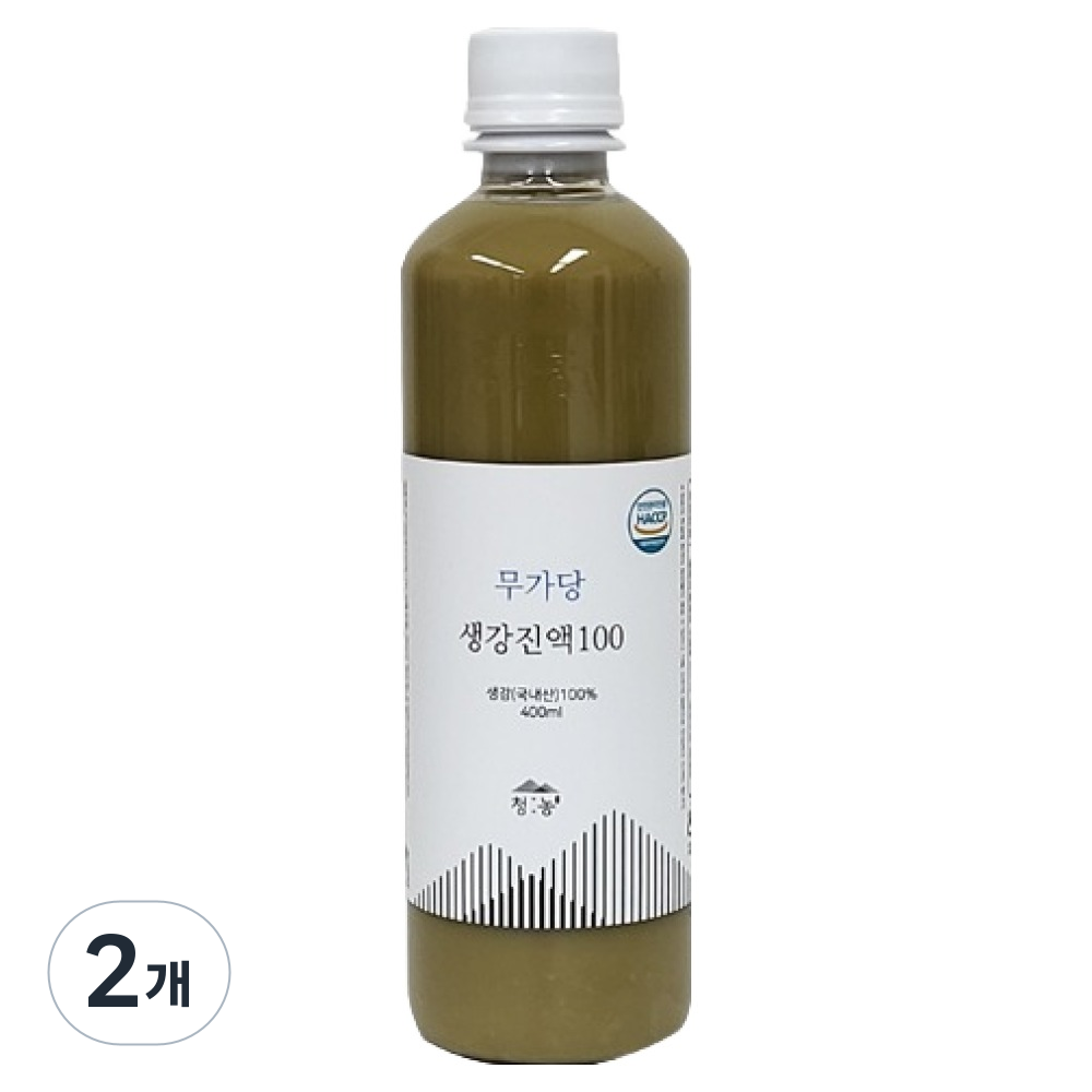 청농 무가당 생강진액 100, 400ml, 1개입, 2개 45,000원