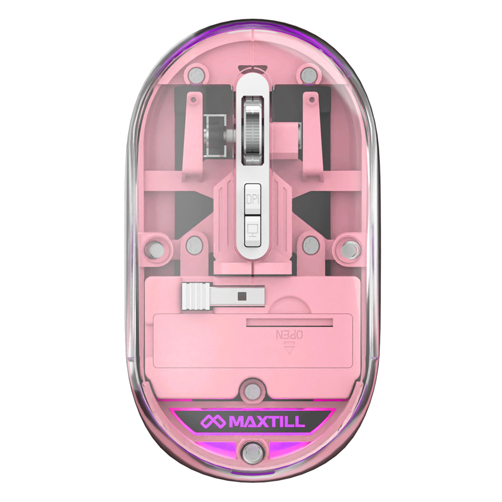 맥스틸 무소음 3모드 멀티페어링 블루투스 투명 무선 마우스, 현재가 11,900원