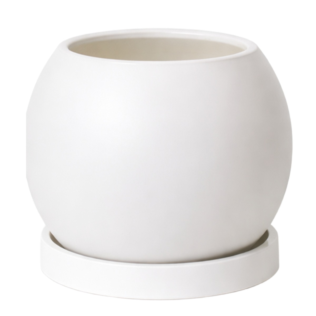 모던레시피 달항아리 플라스틱 화분 받침 세트 가벼운 인테리어 화분, 1개, 화이트 11,900원