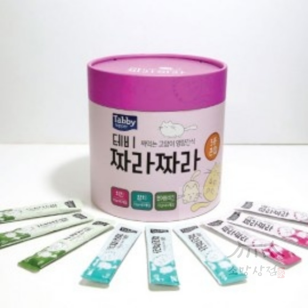 소망상점 테비 짜라짜라 (10g 20개) - 3종 혼합(치킨 참치 연어와치킨) 고양이추루 27,600원