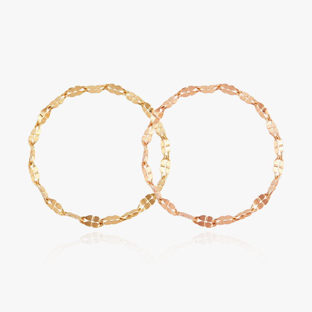 엘렌쥬얼리 14K 앤나 클로버 체인 금 반지 레이어드 애끼반지 우정링 데일리 스타일 기념일선물 당일배송 열송이 반지 34,000원