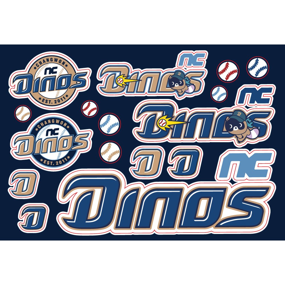 [NC다이노스] 야구 KBO 응원봉 자동차 스티커 12,000원