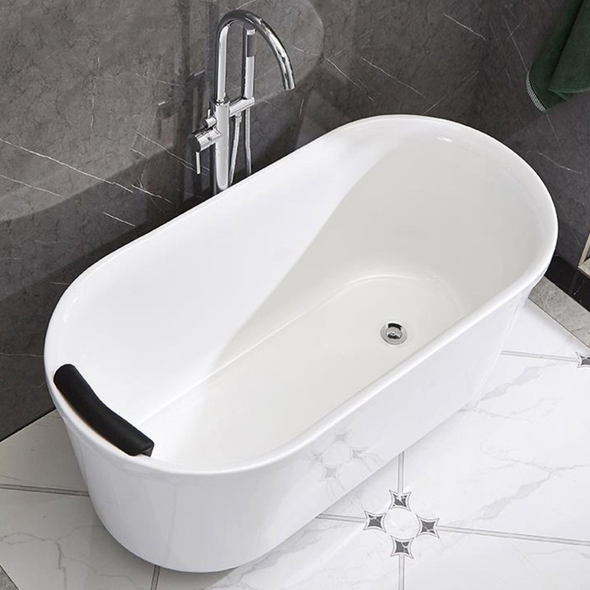 우브로 아크릴 프리스탠딩 욕조 이동식 반신욕 반신 성인 간이 미니 자쿠지 욕실 화장실, 1개 265,000원