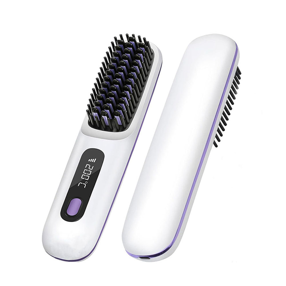 무선 헤어 스트레이트너 빗 온도 조절 가능 자동 전원 차단 휴대용 고데기 13,480원