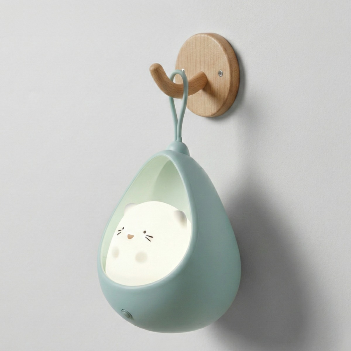 걸이형 수유등 루미아 신생아 무선 충전용 수면등 실리콘 무드등 센서등 벽걸이, 민트그린(고양이) 24,900원