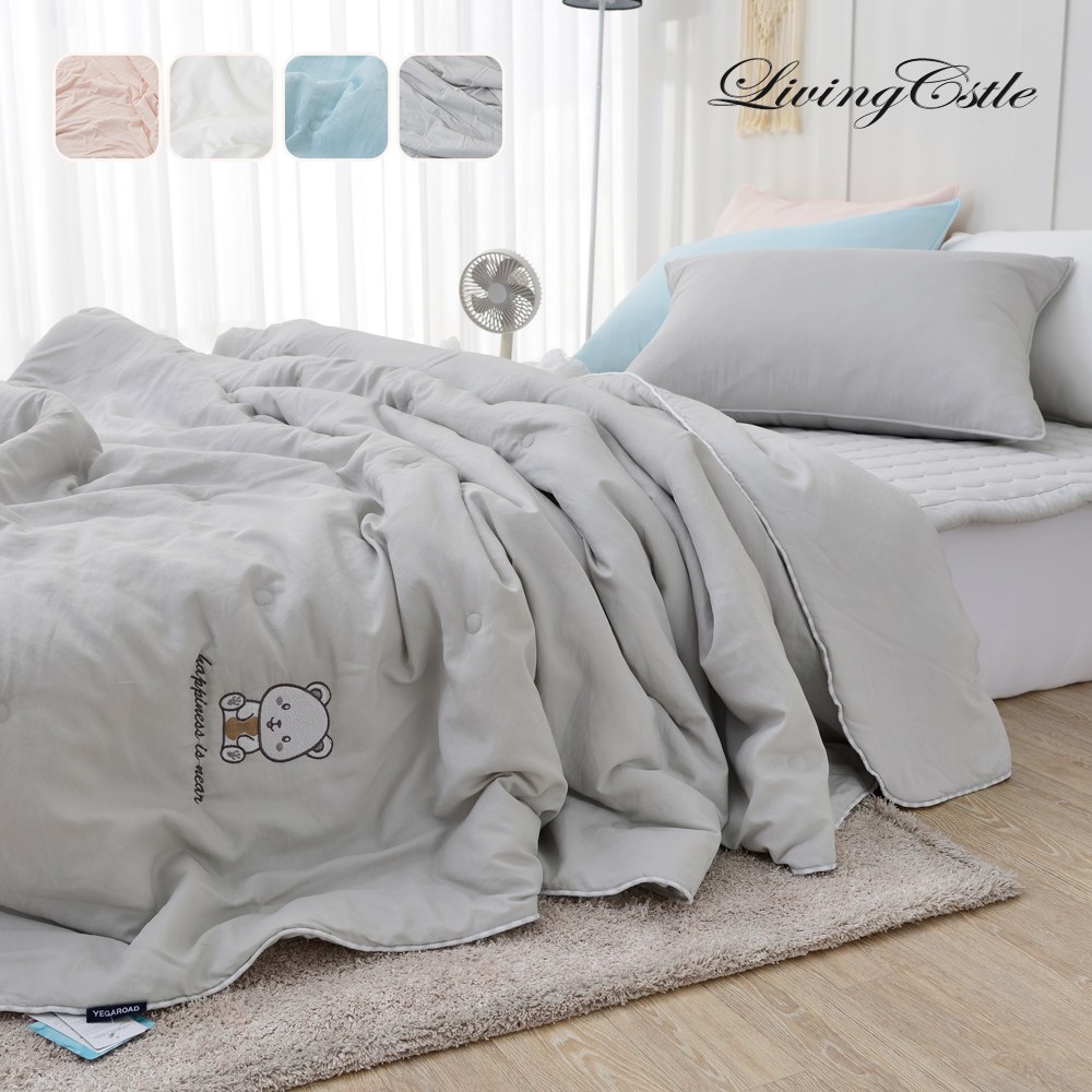 국산 리빙캐슬 냉감 모달 쿨베어몽 누빔이불 138,800원