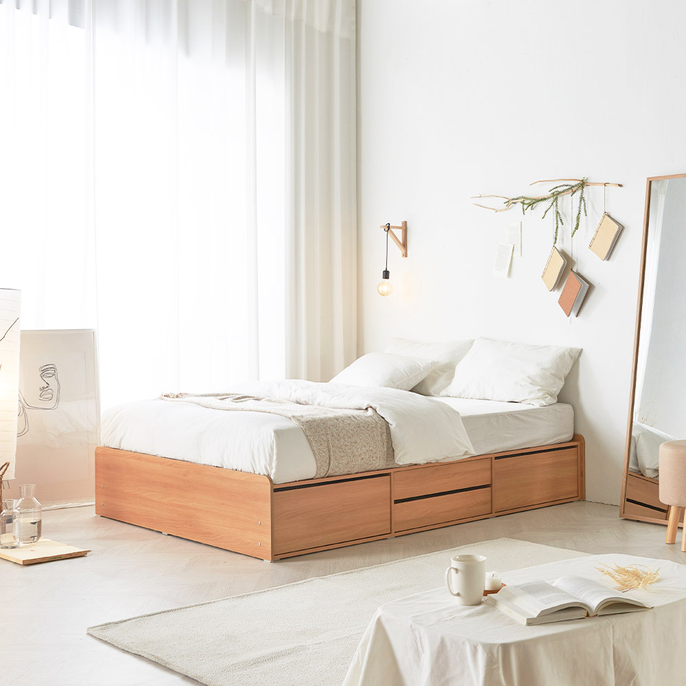 파로마 딜라잇 무헤드 통수납 4서랍 침대 + 40T 매트리스 656,000원