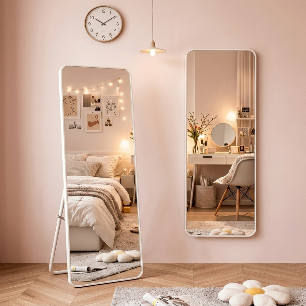 온리브온 스탠드 벽걸이 겸용 전신거울 화이트 15,900원