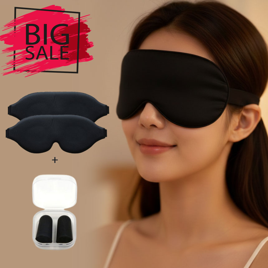 런칭 초특가 Vellin 암막 수면안대 고급 3d 눈가리개 1+1 이어플러그 세트 30,800원