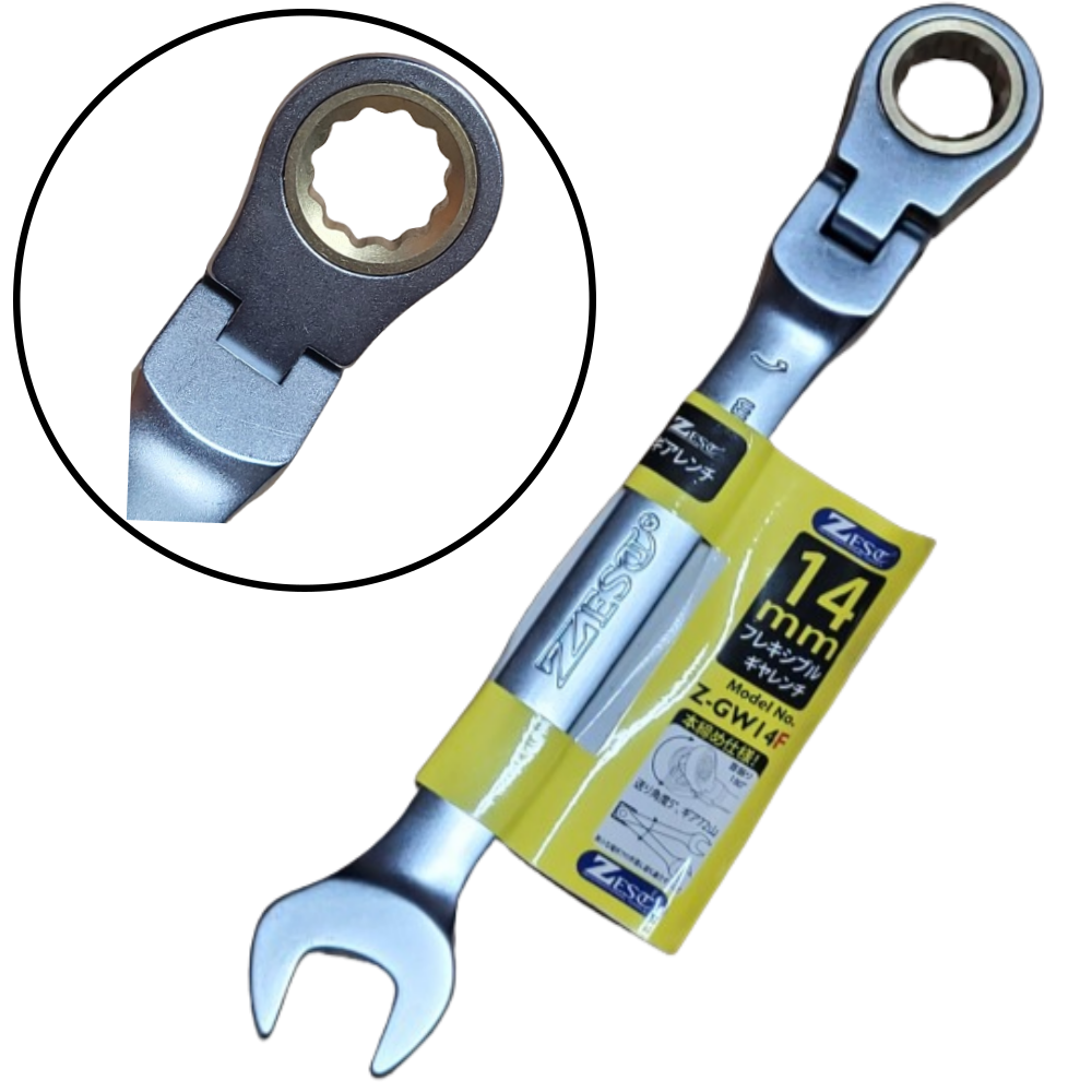 제스트 14MM 골드 기어렌치 꺽임 자동라쳇 깔깔이 스패너 렌치 후렉시블 Z-GW14F 5,800원