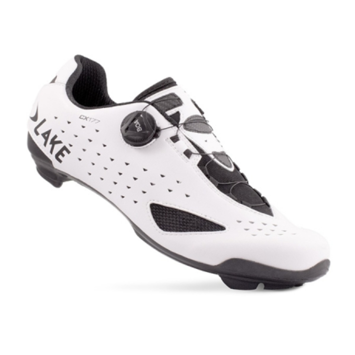 레이크 CX 177 / 발볼넓은 로드 클릿슈즈, EU 42, 화이트/블랙 (와이드) 190,000원