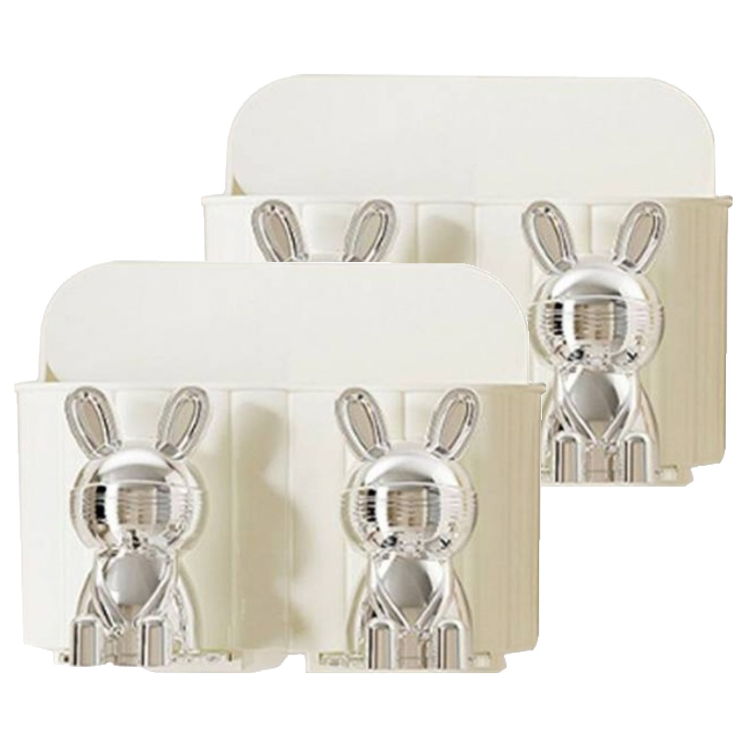 피어니스트 토끼 양치컵 칫솔 보관 거치대, 화이트, 2개 27,030원