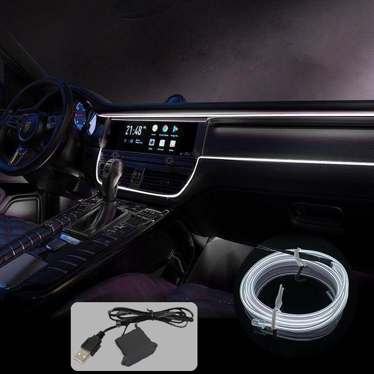 Meyuge 차량용 엠비언트 무소음 엠비언트라이트 라이트 광섬유 무드등 LED DIY 무드조명, 5개, 냉백색 20,900원