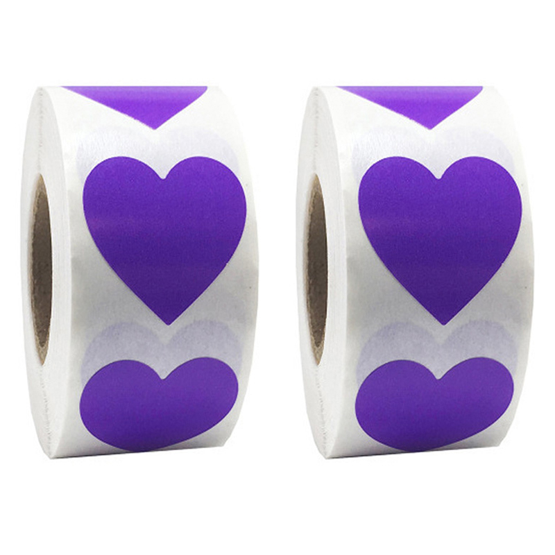 마다꾸미 대용량 롤 스티커 하트 2.5cm, 퍼플, 2개 7,800원