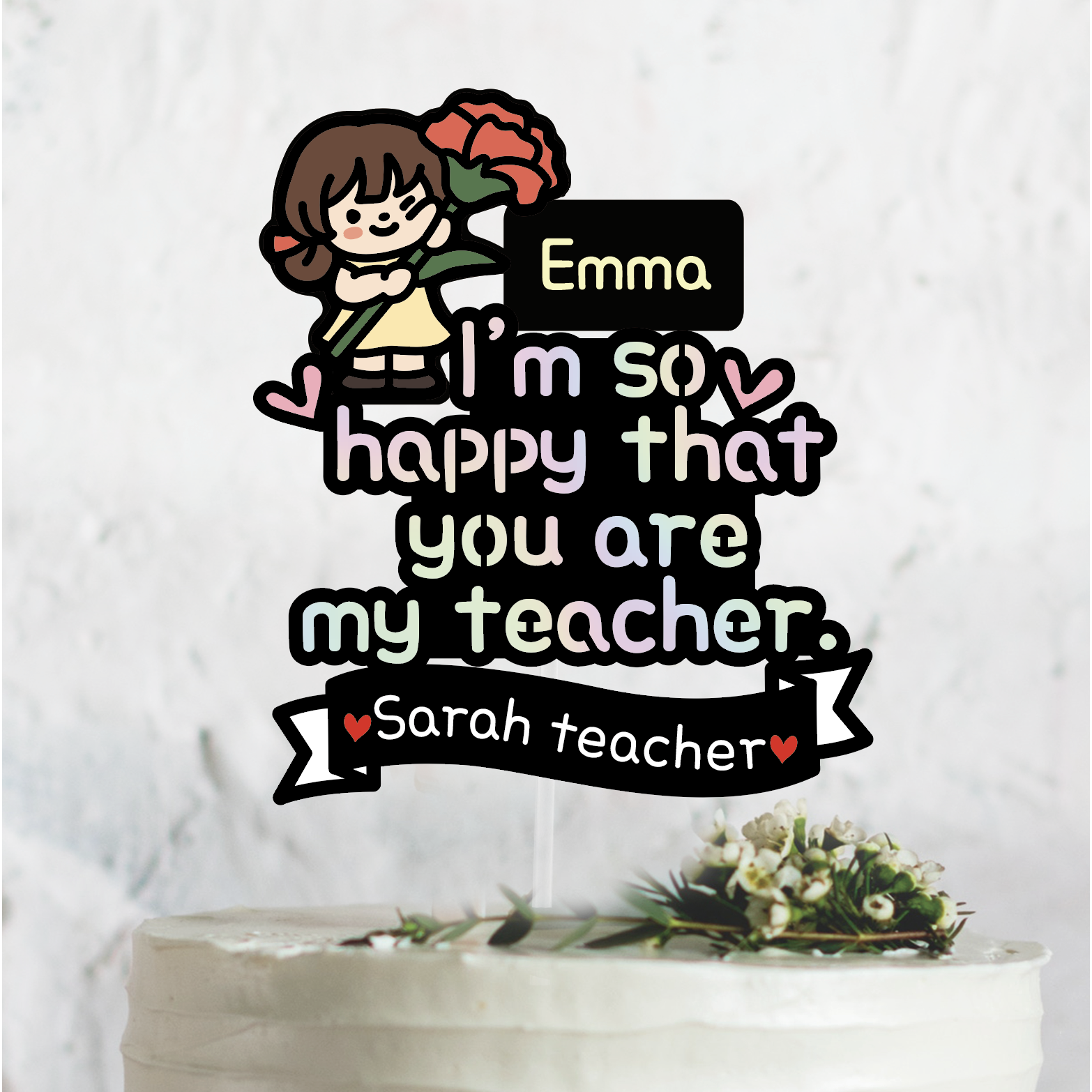 써봄토퍼 559 스승의날 졸업식 영어 선생님 감사 인사 꽃다발 영문버전 13,500원