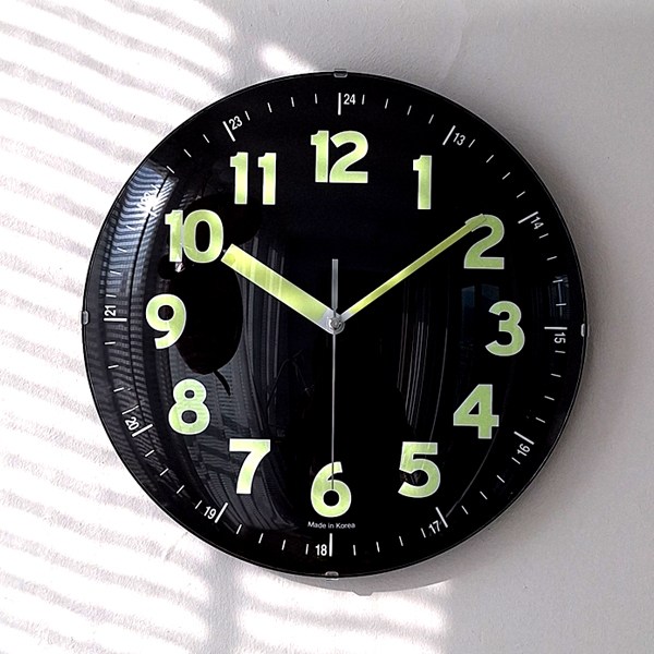 290mm 엠보스 무소음 야광벽시계 인테리어벽시계 야광시계 집들이 개업선물, 단품 20,580원